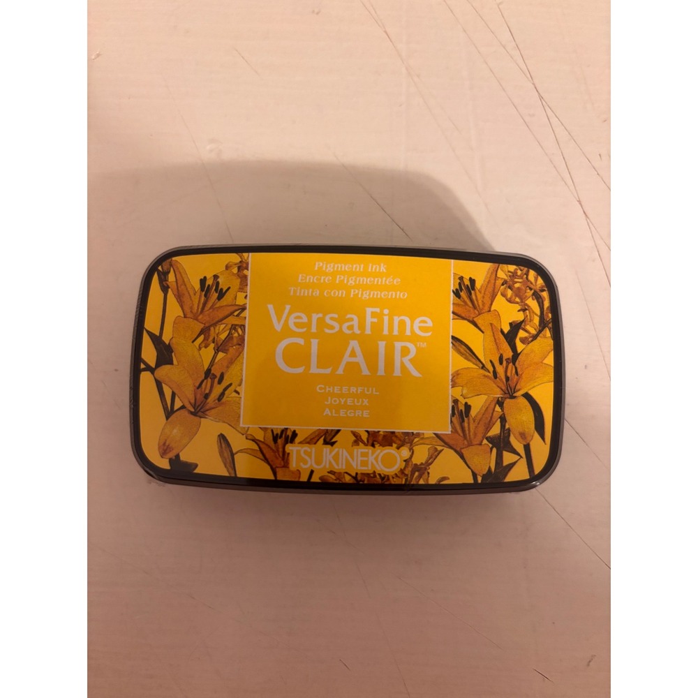 Tsukineko VersaFine Clair Pigment Ink Pad Cheerful Yellow VF-CLA-901 Japan